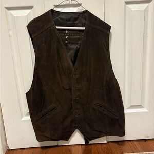 Men's Brown Suede Vest